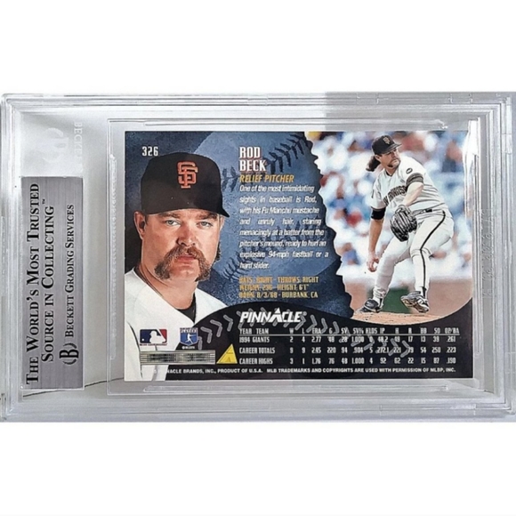 Rod Beck Giants Signed 1995 Pinnacle Baseball Card - Picture 2 of 2